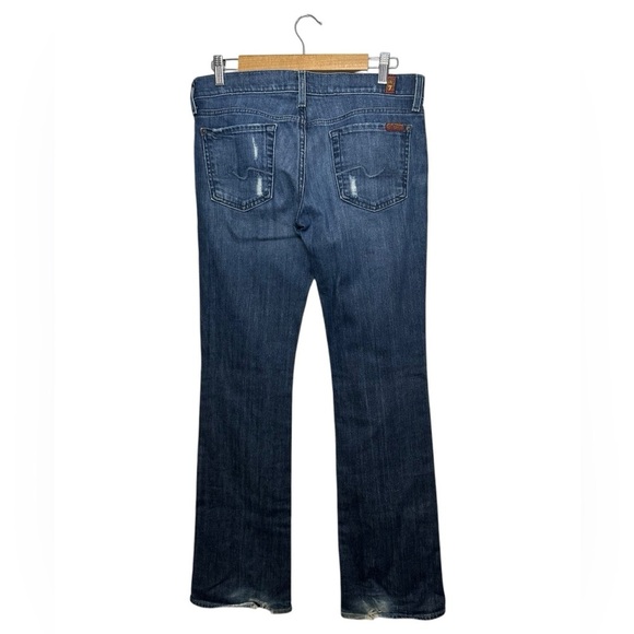 7 For All Mankind | Bootcut Jeans | Distressed | Medium Wash |Size 29 U075VJ080U - Picture 4 of 7